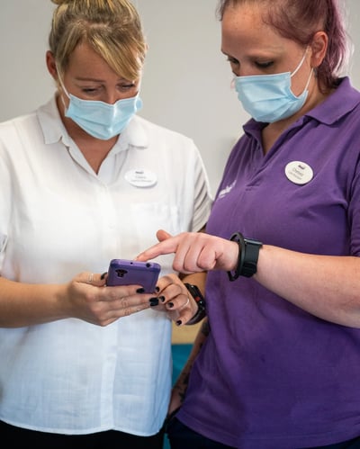 PCS Carers using device