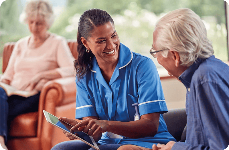 Carer using a digital care record - reduced