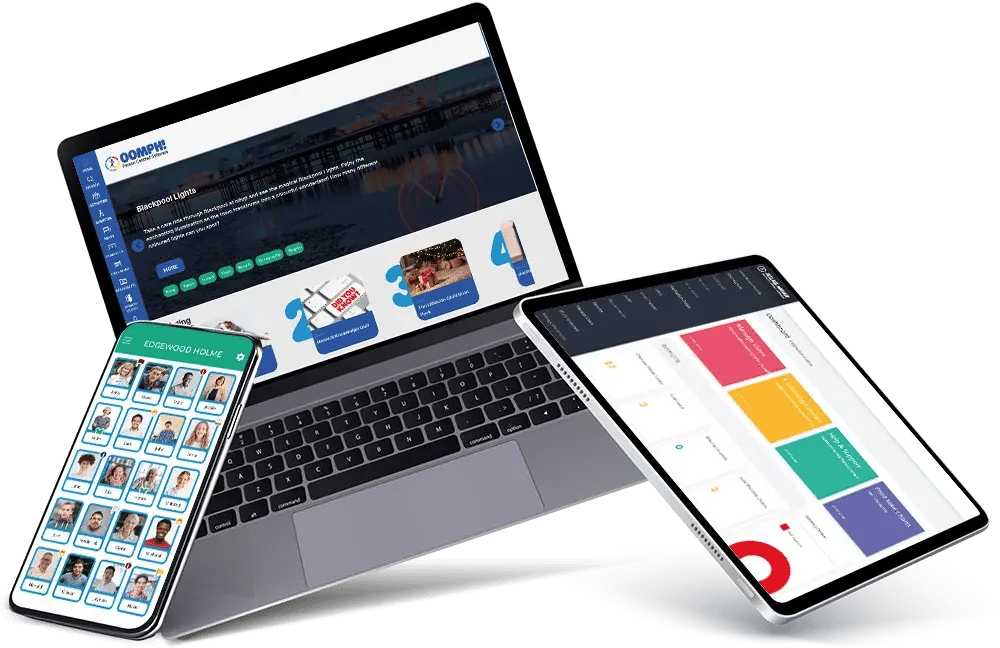 mCare, Oomph, ATLAS - multi device mock up