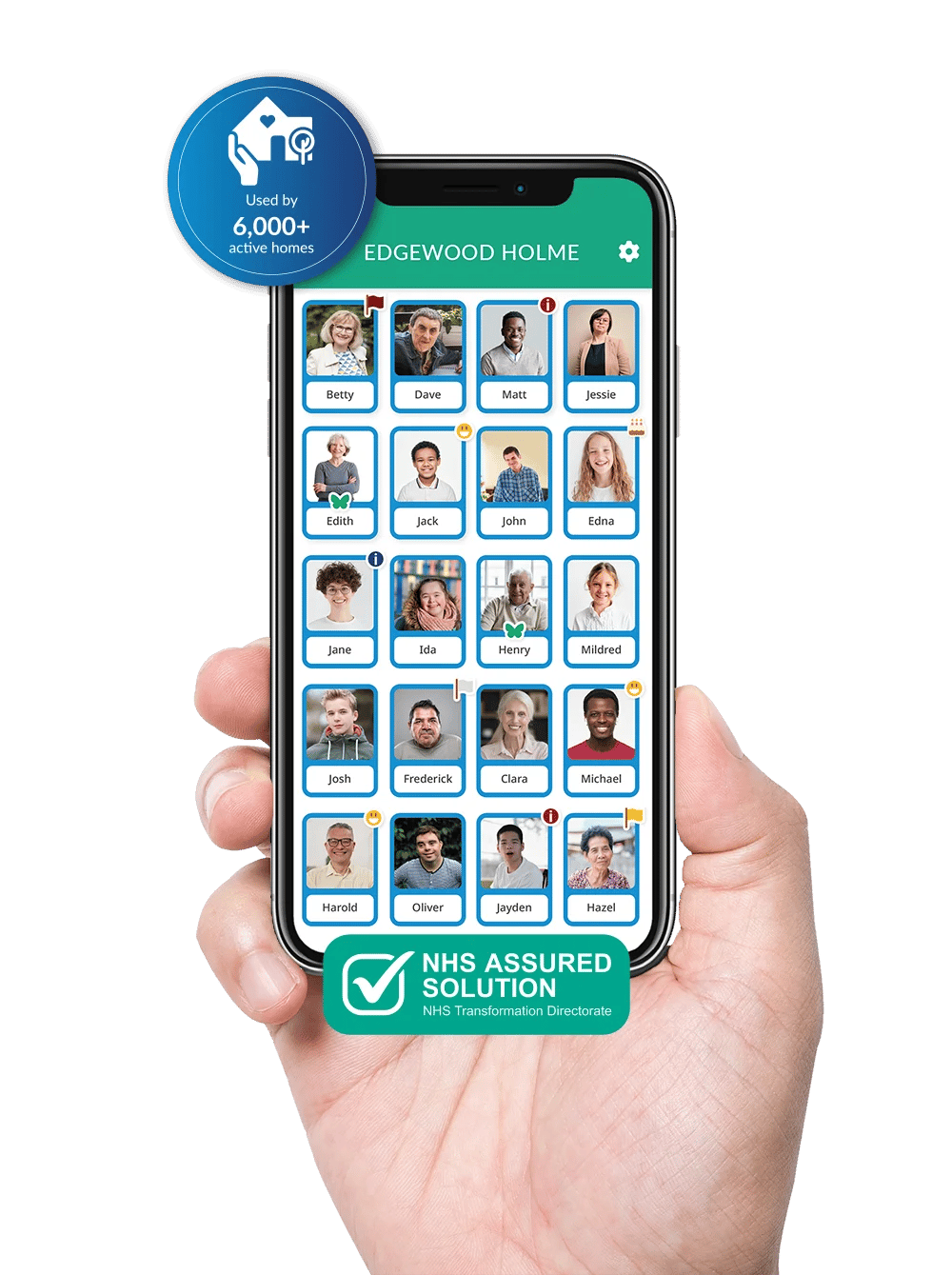 PCS Device in hand - badges 6,000 homes