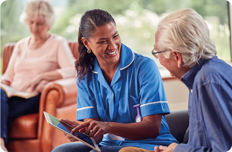 Carer using a digital care record - reduced-1